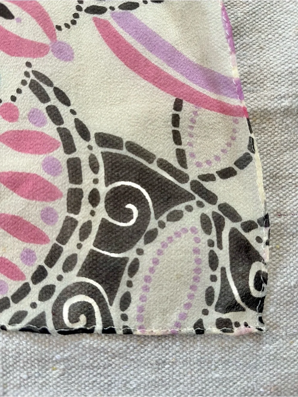 Vintage Women’s Sheer Rectangular Floral Scarf
